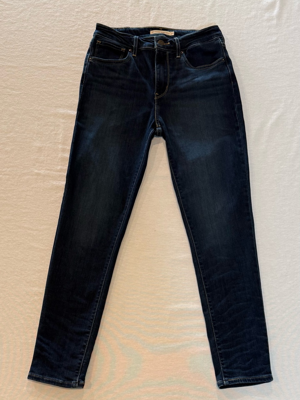 Levi's 721 Blue Jeans High Rise Skinny Ankle Women’s W27 Dark Wash Denim